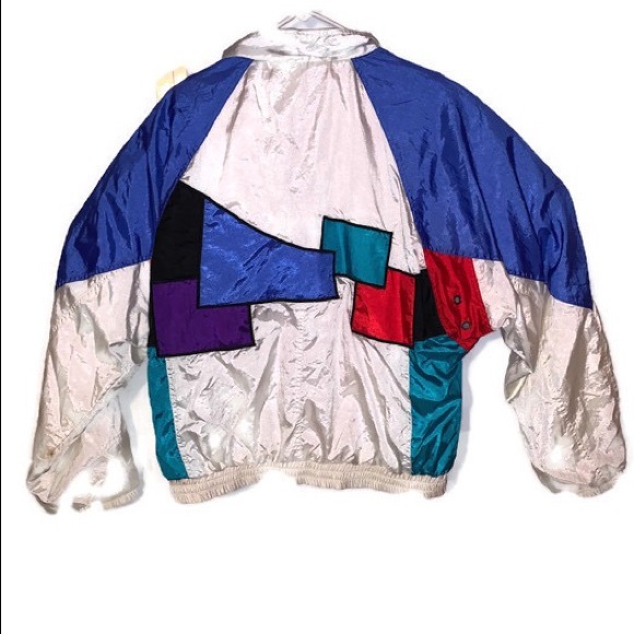 Vtg Tail Mens Windbreaker Jacket Colorful L 90s. - Picture 2 of 2